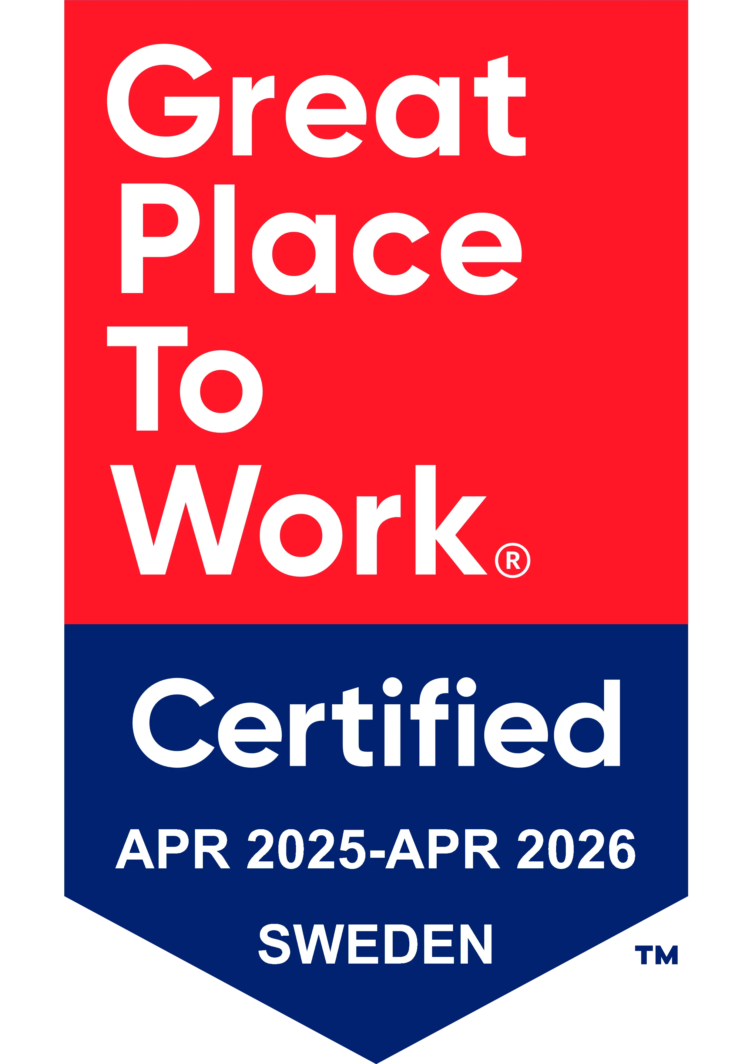 Great Place To Work certified badge